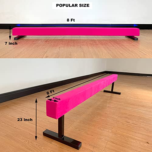 defulion 8 Ft Gymnastic Balance Beam for Kids Children Home Practice