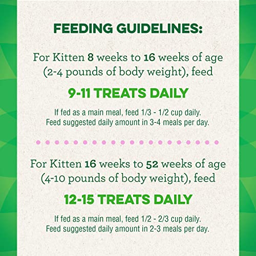 GREENIES FELINE SMARTBITES KITTEN TREATS, CHICKEN FLAVOR, 2.1 OZ. POUCH