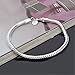 NKYKOLA 925 Sterling Silver Snake Chains Bracelet fit European Beads, 3 mm