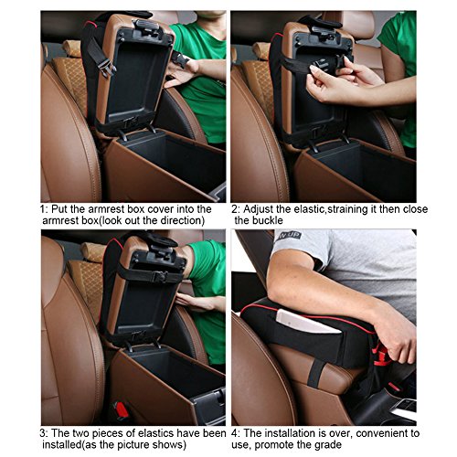 Shuohu Soft Car Center Console Cushion(30cm x 16cm) Vehicle Seat Cushions Armrest Pillow Arm Pad - Thumbnail 4