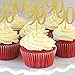 Gold Glitter 90th Birthday Cupcake Toppers Party Supplies Decorations 24 Counts