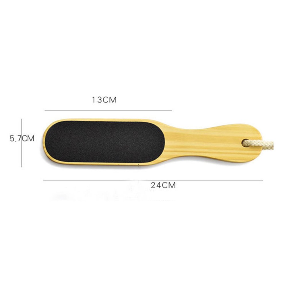 Zinnor Wooden Handle Double Sided Foot Pedicure File Callus Dead Skin Remover Scrubber Tool Pedicure Foot File