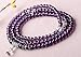 6mm Yoga Meditation Simulated 108 Prayer Beads Simulated Crystal Amethyst/Topaz Mala Wrap Bracelet Necklace (Amethyst Beads)