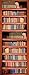 Wall Door STICKER books shelfs bookcase library , mural, decole, film 30x79