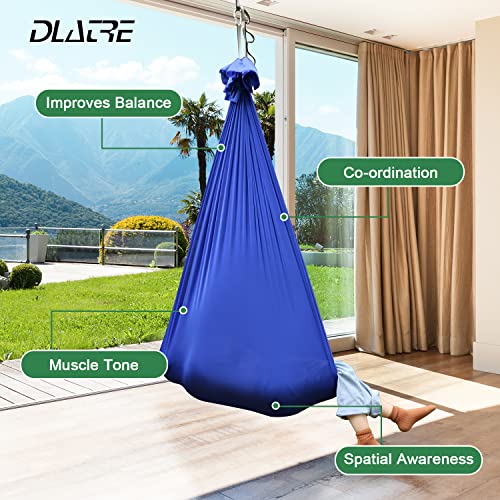 Therapy Swing for Kids Lycra Swing Sensory Hammock Swing Cuddle Swing Special Needs Hanging Kit Included Outdoor Indoor Cocoon Swing for Kids Children Adults Hammock with Autism ADHD ADD SPD Aspergers