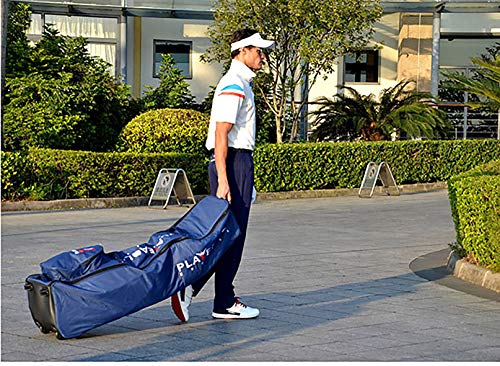 image for PLAYEAGLE Nylon Golf Travel Cover Bag with Wheels Thickening Pad Golf 