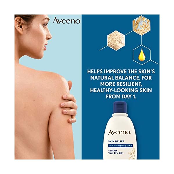 Aveeno-Skin-Relief-Moisturising-Body-Wash-Gently-Cleanses-and-Helps-Reduce-Skin-Dryness-For-Very-Dry-And-Irritable-Skin-Care-500ml Aveeno, Skin Relief, Body Wash, Soothes Very Dry Skin, 500ml (Pack of 1)