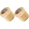 Vixen Horns 3/8" NPT Male to 1/4" NPT Female Brass Thread Reducer Fitting for Train/Air Horn Tanks - Bundle of two fittings VXA3814-2