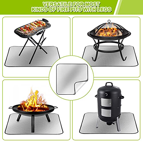 SUNLIFER Fire Pit Mat for Deck 36" Square Fireproof Deck Protector Pad