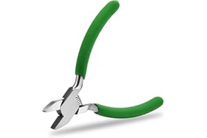SPEEDWOX 5 Inch Short Flat Nose Pliers for Jewelry Making - Smooth Jaw Spring Loaded Pliers with Comfort Grip, Wire Bending W