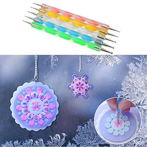 Mandala Art Tools,Mandala Painting Dotting Stencil 25PCS Mandala Painting Dotting Tools with Dotting Rods Ball Stylus Pens Stencils Paint Tray Brushes for Furniture Wood Canvas Rocks Fabric Wall Art