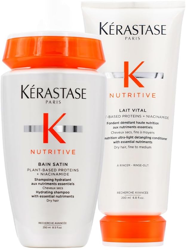 KERASTASE Nutritive Lait Vital Conditioner Bain Satin 1 Shampoo Set