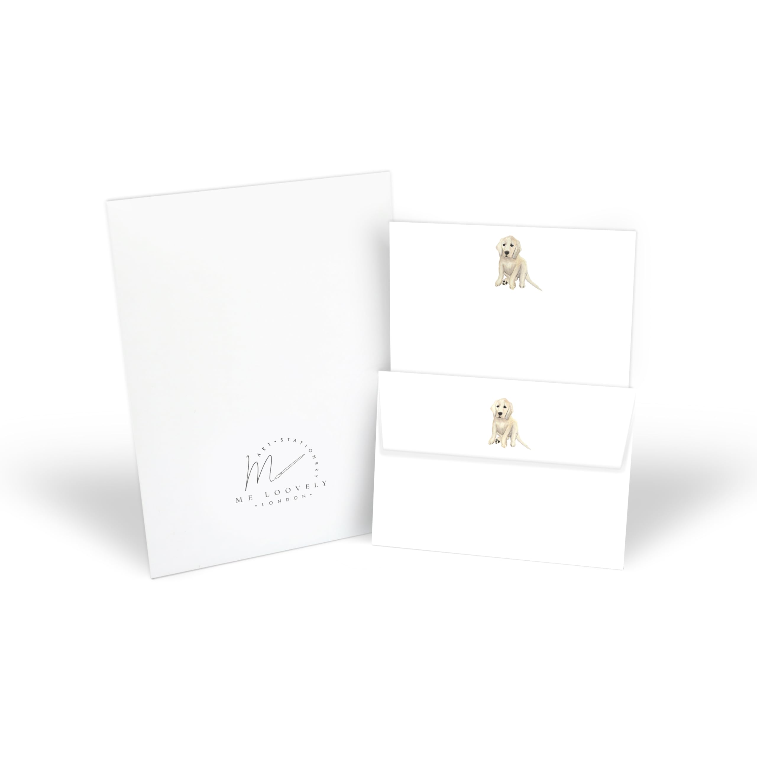 Me Loovely Golden Retriever Puppy Letter Writing Paper and Envelopes Set A5 Size Papers Stationary Supplies for Office Home & School | Christmas Gifts (10 Letters and 10 Envelopes with Gift Envelope)