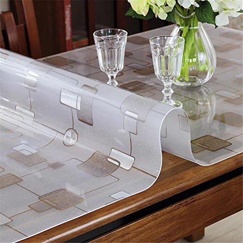 LovePads 1.5mm Thick 40 x 60 Inches Table Protector for Dining Room Table, Rectangular Non-Slip Plastic Table Protective Pads, Kitchen Wood Grain Vinyl Tablecloth Cover, 5ft Long