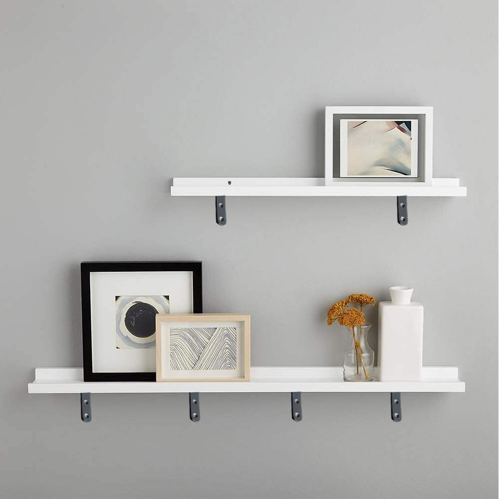 Shelf Brackets 16pcs Corner Brace Black Steel L Brackets for Shelves 5 Inch x 3 Inch Decorative Corner Brackets for Wall Joint Angle Brackets for Shelf with Screws (3x5 inch-16pcs): Home Improvement