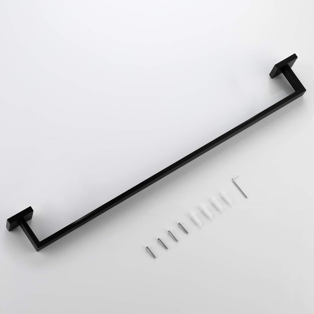VELIMAX Premium Stainless Steel Towel Bar Black Towel Rack Wall Mounted Towel Rail Towel Rod for Bathroom, Matte Black, 30-Inch: Home & Kitchen