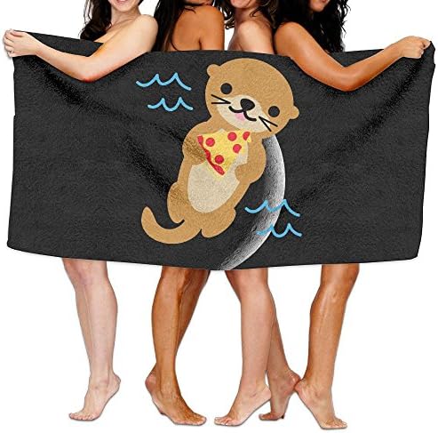 100% Polyester Velvet Otter With Pizza Absorbent Towels 31 X 51 Inches