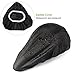 JASLITE Bike Seat Cushion, Bicycle Seat Covers for Comfort Women,Kids,Men,Gel Paddle Bicycle Saddle Cover 11×10inch fit Peloton,Spin,Stationary Bikes,with Water&Dust Resistant Cover Reflective Strip