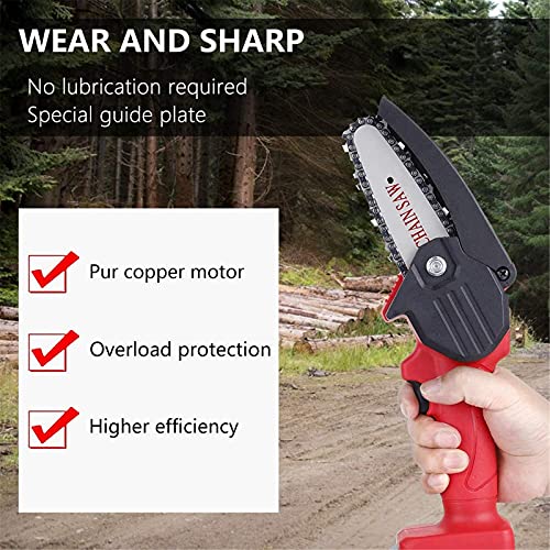 LUSTAR Mini-Kettensäge, kabellos, elektrische Kettensäge, 36 V, tragbare Kettensäge für Bäume, kabellose Astsäge… – Bild 8