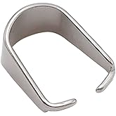 THREENEST 200PCS 304 Stainless Steel Pinch Bails for Pendant Charms, Snap Open Clips Bail, Connector Metal Clasps Findings Supplies for Necklace Bracelet Jewelry Making [5x10mm]