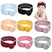 Baby Girl Nylon Headbands Newborn Infant Toddler Hairbands and Bows Child Hair Accessories (ZM05-8pcs)
