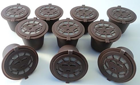 Coffee2u Refillable Reusable Coffee Capsules Pods For Nespresso - 10 Coffee Pods - (Fit all Nespresso machines from after October 2010) by Coffee2u