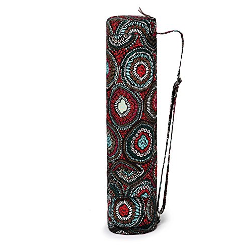 Fremous Yoga Mat Bag and Carriers for Women and Men - Double Storage Pocket - Easy Access Zipper - Adjustable Shoulder Strap and Handle (Circle)
