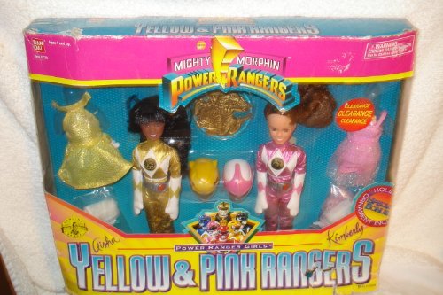 Mighty Morphin Power Rangers Aisha Yellow & Kimberly Pink Ranger