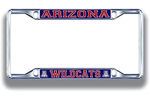 ELITE FAN SHOP Arizona Wildcats License Plate Frame Silver