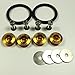 JDMSPEED Gold Universal CNC Billet Bumper Trunk Quick Release Fastener Kit