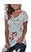 ETCYY Womens Short Sleeve Crew Neck Tee Shirt With Pocket Floral T-Shirt Top