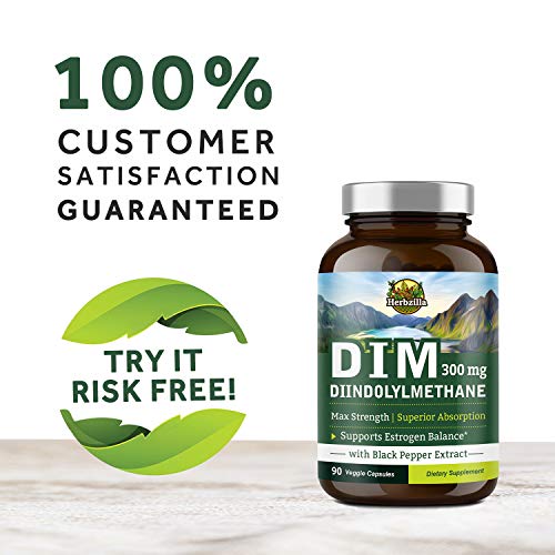 Herbzilla DIM 300 mg Micronized Diindolylmethane Plus Black Pepper