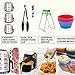 Air Fryer Accessories Anti-Stick 14 PCS with Pizza Pan Cake Barrel Waffle Mold Fryer Liners(100PCS) and Cookbook (20 Recipes) for GoWISE Ninja COSORI Philips Airfryer 4.2QT – 6.8QT, Matte Golden