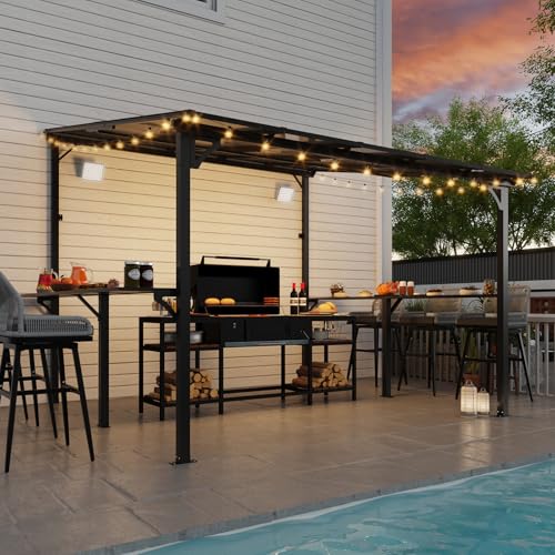 MEISSALIVVE 10' x 10' Wall Mounted Gazebo Review: Lean-To Grill Shelter with Side Shelf image 22