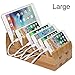 BEEBO BEABO Bamboo Charging Station for Multiple Devices Organizer, Desktop Wooden Docking Stations Holder Compatible with Phone, Watch, Table (NO Include USB Charger)