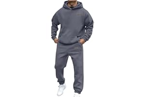 JIXIANG Mens Jogging Suits 2 Piece Set Men's Casual Tracksuit Hoodie Sweatsuit Sets Athletic Jogging Suits Running Sport Sets