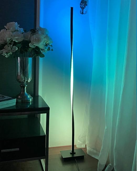 مصباح أرضي RGB ، مصباح أرضي LED عصري إضاءة محيطة، متغير اللون مع إضاءة مصباح أرضي RGB ، مصباح أرضي LED عصري إضاءة محيطة، متغير اللون مع إضاءة