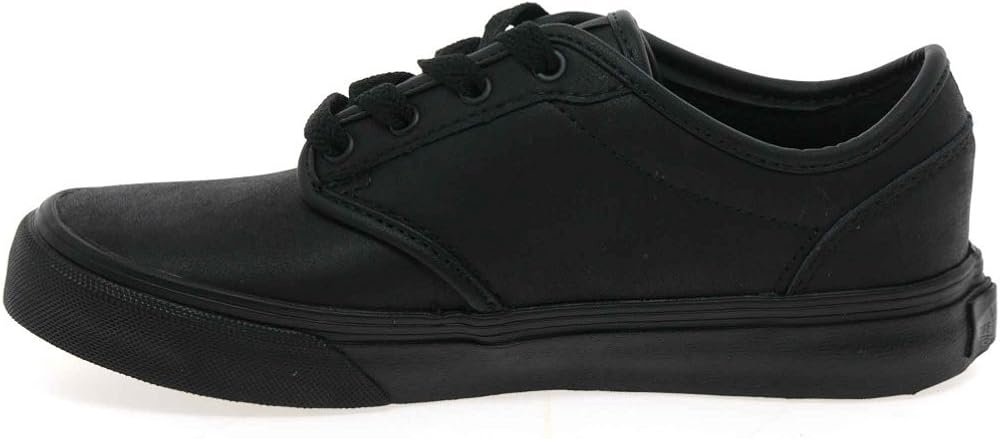 boys black leather vans
