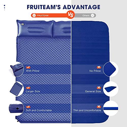 FRUITEAM Camping Sleeping Pad SelfInflating Camping Pad Foam Sleeping