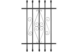 WEWORTH Spear Point Heavy Duty Window Bar,Window Security Bars Guards for Prevent Burglary,Safety for Home and Pet(24×36,Black,Choose The Installation Accessories You Need Separately)