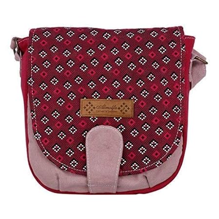 Almolfa Canvas Sling Bag Cross Body for Girls Stylish Trendy