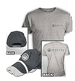 Beretta Mens Gray Hat, T-Shirt & Bracelet Combo (Medium)