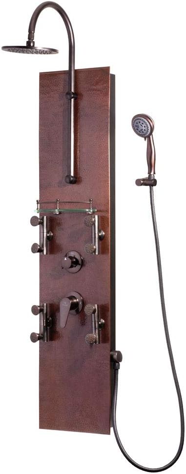 PULSE ShowerSpas 1016 Mojave Hammered Copper ORB ShowerSpa
