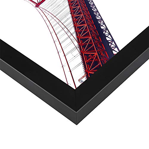 image for Kedada 11x17 Frame Black Poster Frame Without Mat Made of Solid Wood W