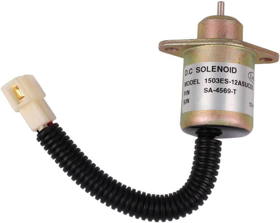 KingMaker Fuel ShutOff Solenoid 1503ES-12A5UC5S 12V Replace For Kubota SA-4569-T, beige|brown|black|yellow - Image 3