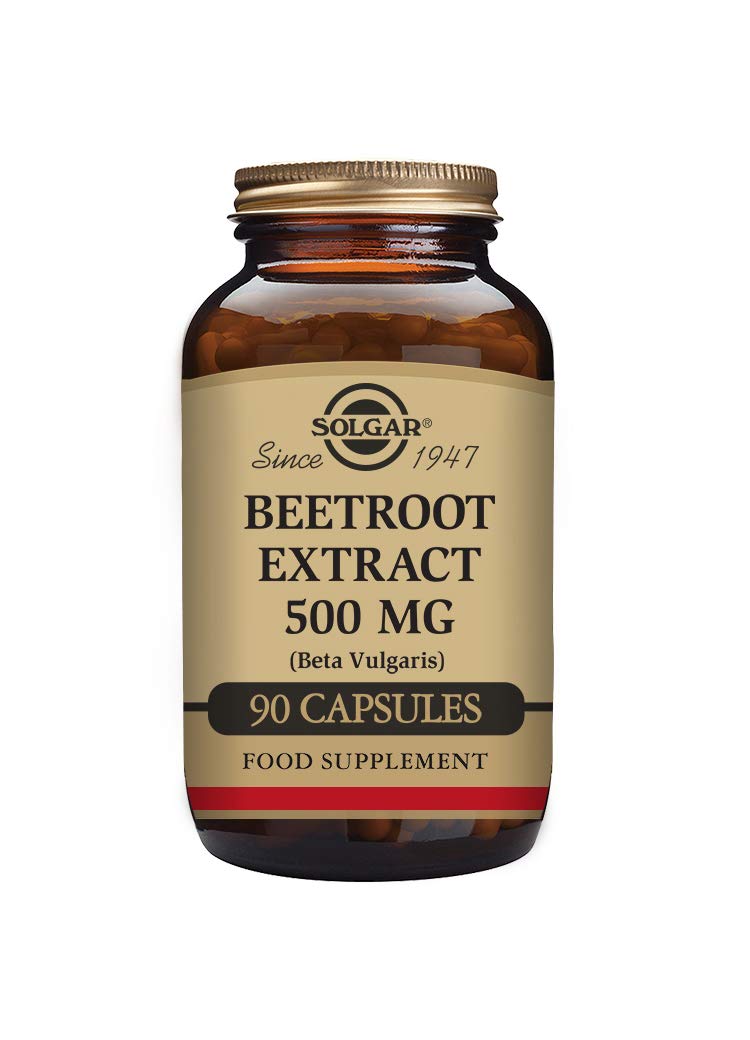 Solgar Beetroot Extract 500 mg Vegetable Capsules - Pack of 90 - Supports Red Blood Cell Production - Naturally Sourced - Vegan, Kosher and Gluten-Free