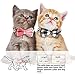 KUDES 2 Pack/Set Cat Collar Breakaway with Cute Bow Tie and Bell for Kitty and Some Puppies, Adjustable from 7.8-10.5 Inch