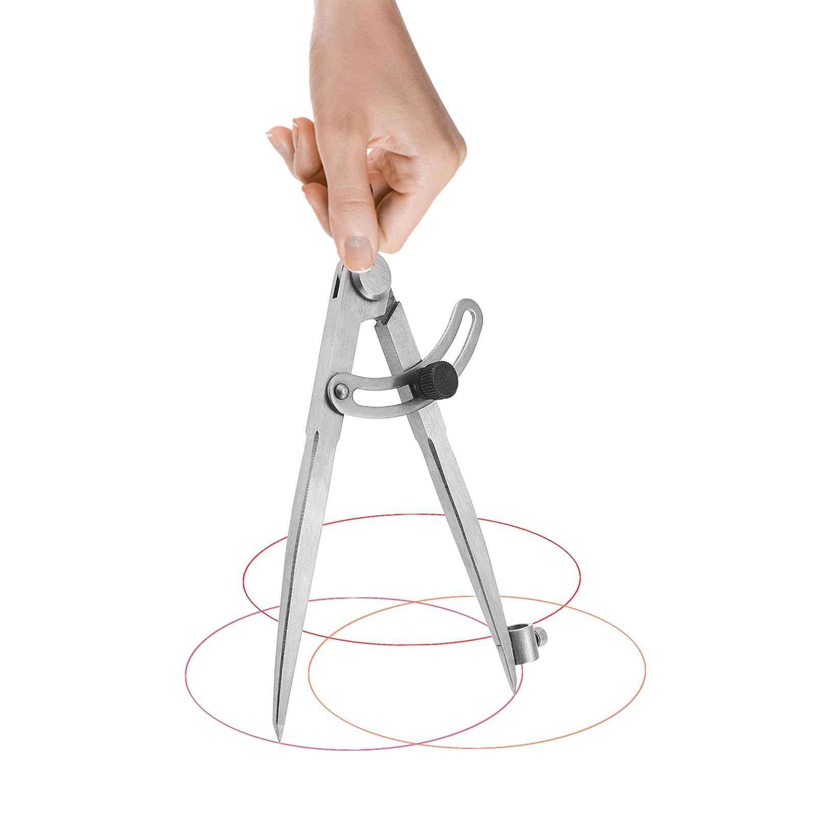 ieron 6 Inch 150mm Adjustable with Pencil Holder for Compass Circle, Scratch Marking Locking Wing Divider for Woodworking, Drawing Circles, Metalworking, and Leather Work