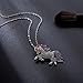 Myhouse Beautiful Rhinestone Unicorn Necklace Sweater Chain for Women