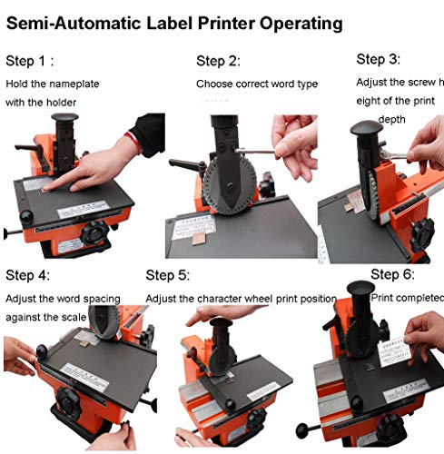 Semi Automatic Sheet Embosser Metal Label Stamping Printer Machine